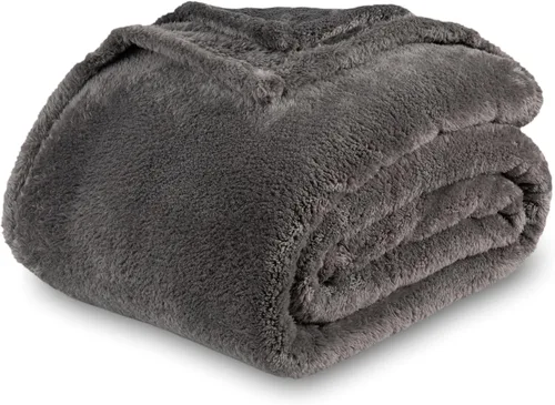 Miniatura 21 de Manta Berkshire Classic Extra-Fluffy™ Manta de felpa extra suave tamaño King, manta de pelo largo suave y esponjosa para sofá cama, verde salvia