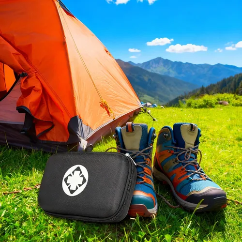 Miniatura 7 de Kit de primeros auxilios de viaje pequeño, 279 piezas, suministros para negocios, juego de emergencia de primeros auxilios, artículos esenciales