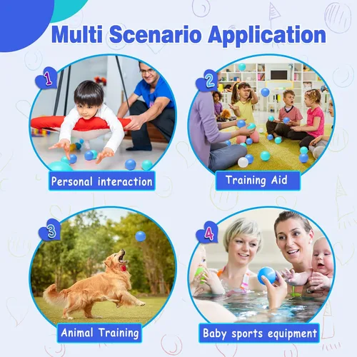 Miniatura 3 de Hovenlay 100 bolas para piscina de bolas para niños, bolas de plástico para piscina de bolas, bolas de juego para bebés y niños pequeños, ideal