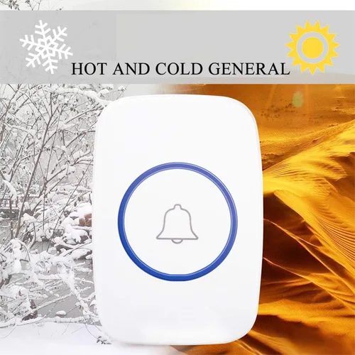Miniatura 3 de Timbre inalámbrico. Equipo de timbre para puerta, resistente al agua, con 1 receptor y 1 botón a presión con transmisor. Funciona a 500 pies. Con