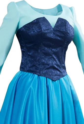 Miniatura 5 de SIDNOR Women Girls Ariel Cosplay Dresses Costume Princess Party Outfit Ball Gown Uniform Blue