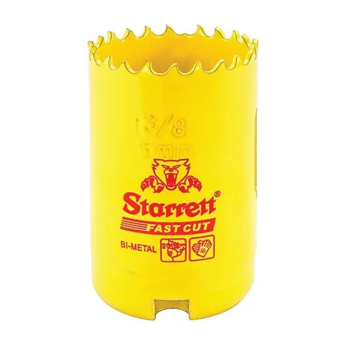 Miniatura 31 de Starrett FCH0100-G - Sierra de agujero recto de corte rápido bimetálica con dientes HSS resistentes a la abrasión, ideal para cortar metal, acero