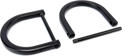 Miniatura 57 de 4 anillos en D resistentes con grillete de 1-1/2 pulgadas, oro antiguo, en forma de U, repuesto para bolso, llavero, collar de perro