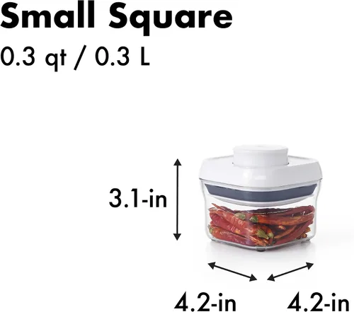 Miniatura 3 de OXO Good Grips POP - Recipiente hermético de almacenamiento de alimentos, Spices & Herbs (0.3 Qt), Blanco