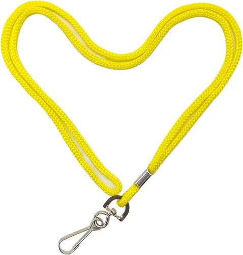 Miniatura 12 de HOSL Cordones de nailon negro, paquete de 100 cordones a granel para tarjetas de identificación de oficina con gancho giratorio