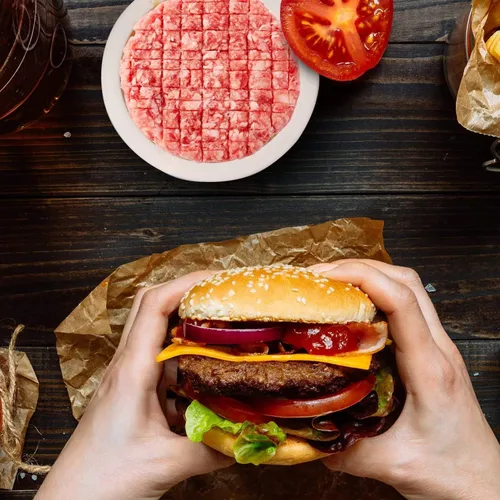 Miniatura 4 de Cooking Concepts Paquete de 2 prensas para hamburguesas - 2 juegos completos (un total de 4 piezas)
