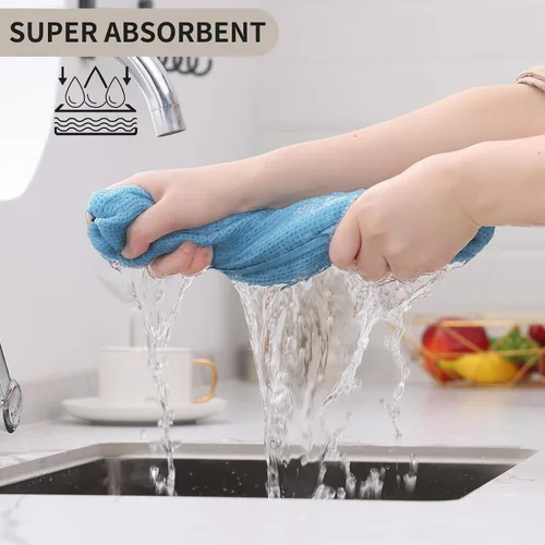 Miniatura 276 de Kitinjoy - Paños de cocina de 100 % algodón, tela de tejido gofrado, paño de limpieza ultrasuave, absorbente y de secado rápido. Beige