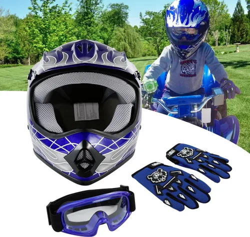 Miniatura 2 de SLMOTO Dot Casco para Jóvenes Niños Casco de Motocross Todoterreno Calle Casco de Motocicleta Casco de Bicicleta de Tierra Motocross ATV Diseño