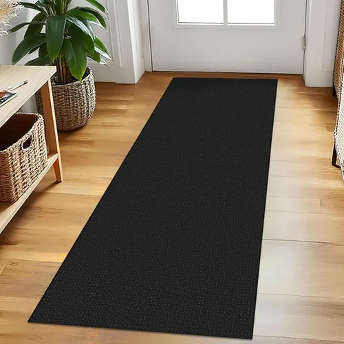Miniatura 80 de EARTHALL Alfombra de pasillo 3x14 pies, alfombras lavables extra largas para pasillos, tejidas, antideslizante, alfombra trenzada para entrada