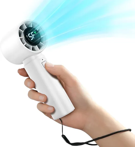 Miniatura 9 de Ventilador turbo portátil de mano, batería de ventilador personal de 4000 mAh funciona para 3-16 horas, recargable por USB, motor de alta velocidad