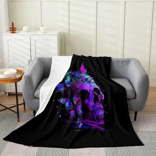 Miniatura 14 de Erosebridal Manta de murciélago de Halloween de 30 x 40 pulgadas, para todas las estaciones, con estrellas y galaxias, para niños, decoraciones
