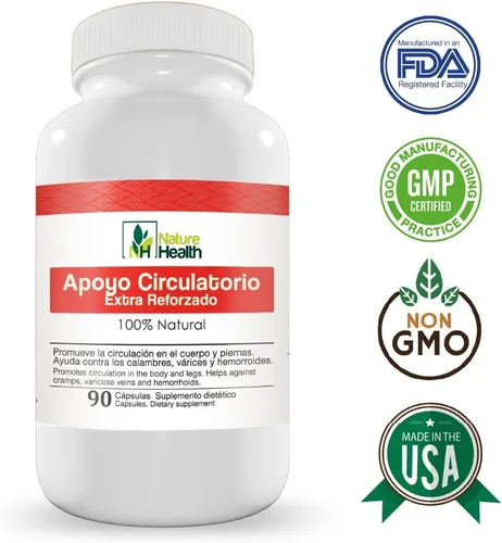 Miniatura 4 de Apoyo Circulatorio para Cuerpo y piernas, suplemento vegano con Ginkgo biloba, Perejil, Zapote Blanco, Espino Blanco y Cancerina, (1)