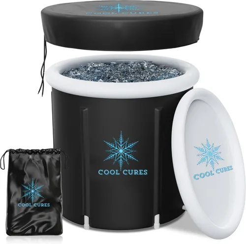 Bañera de hielo portátil XL – Tina de hielo de 105 galones para atletas, recuperación y terapia de frío/calor – Fácil instalación de inmersión fría