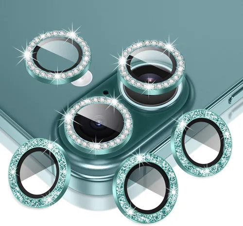 Miniatura 23 de AGVEE Paquete de 6 protectores de lente de cámara para iPhone 14 Pro de 6.1 pulgadas/14 Pro Max de 6.7 pulgadas, con diamantes brillantes y anillo