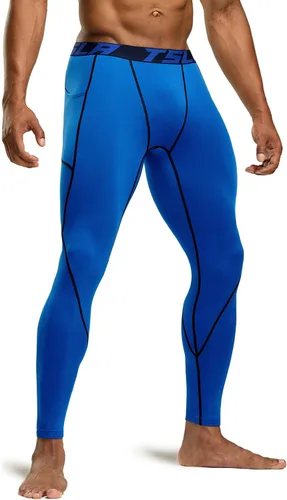 TSLA - Paquete de 1 o 2 pantalones térmicos de compresión para hombre, leggings deportivos y mallas para correr, pantalones para usar como primera