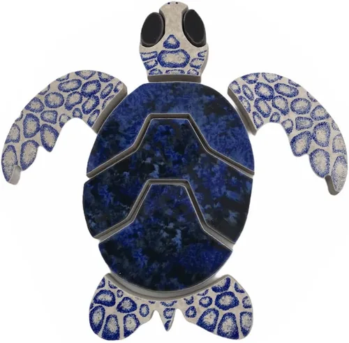 Miniatura 4 de Aquatic Custom Tile Blue Sea Turtle Group - Mosaico de piscina de porcelana