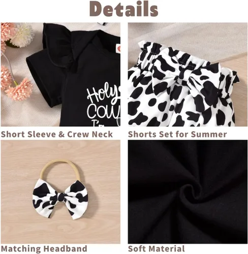 Miniatura 24 de Aalizzwell Conjunto de pantalones cortos para bebé recién nacido para el verano