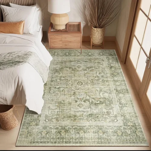 Miniatura 45 de Alfombra de pasillo lavable antideslizante: alfombra de cocina de 2 x 6 pies, resistente a las manchas, con parte trasera de goma, alfombra suave