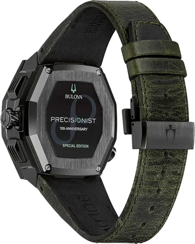 Miniatura 2 de Bulova Precisionist X Special Edition - Reloj de pulsera de cuero verde con cronógrafo para hombre 98B355, Cronógrafo, movimiento de cuarzo