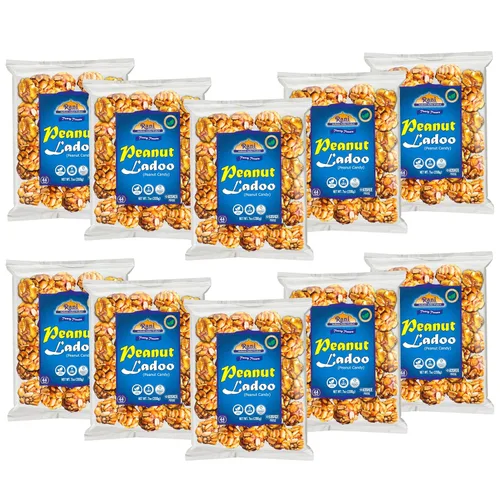 Miniatura 9 de Rani Peanut Ladoo (caramelo frágil de maní redondo) 7 onzas (7.05 oz) ~ Todo natural Vegano Sin colores Apto para gluten Kosher Origen
