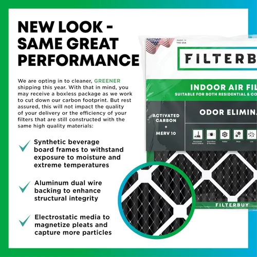 Miniatura 3 de Filterbuy Filtro de aire MERV 8 de 20 x 25 x 1 pulgadas (paquete de 12), filtros de aire plisados para calefacción, calefacción, aire acondicionado