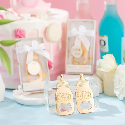 Miniatura 6 de 24 abridores de biberones favoritos para baby shower, regalos, decoraciones o cajas de regalo de recuerdo para invitados, diseño Poppin para niños