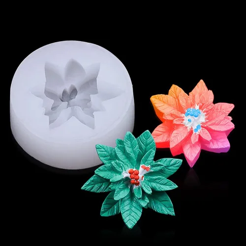 Rolin Roly Molde de flor de resina, moldes de resina para plantas, molde de cristal epoxi 3D, moldes de flores de silicona epoxi para decoración de