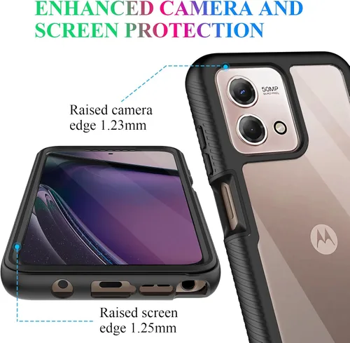 Miniatura 4 de Funda compatible con Moto G Stylus 5G 2023, protector de pantalla integrado, cuerpo completo, a prueba de golpes, ajuste delgado, funda protectora