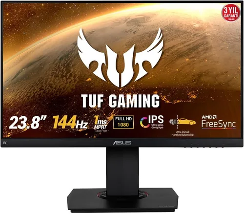 ASUS TUF Gaming VG249Q Monitor de 23.8 pulgadas, 144 Hz, Full HD (1920 x 1080), 1 ms IPS ELMB FreeSync Eye Care DisplayPort HDMI D-Sub, negro