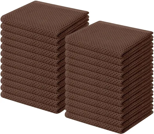 Miniatura 177 de Homaxy Paños de cocina de 100% algodón con tejido de gofre, ultra suaves, absorbentes, de secado rápido, 12 x 12 pulgadas, paquete de 6, amarillo