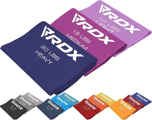 RDX Bandas de resistencia TPE 3 niveles 1.5M de largo, certificado REACH RoHS CPSIA, bucle elástico grueso y agradable a la piel, yoga, gimnasio en