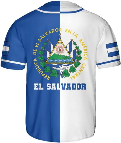 Miniatura 3 de Camiseta de béisbol personalizada de El Salvador Orgulloso, camiseta de El Salvador, camiseta de El Salvador, Jersey de El Salvador para hombres