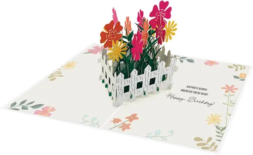 Miniatura 17 de Designer Pop!, Tarjeta de felicitación desplegable de cumpleaños – Diseño floral con tarjeta 3D de lirio de cala para amigos, familia y personas