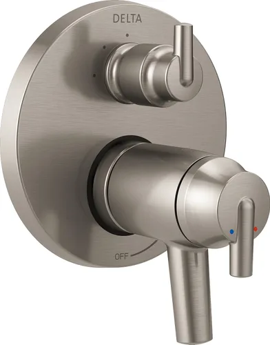 Miniatura 8 de DELTA FAUCET T27T859, cromo Trinsic Contemporary TempAssure serie 17T Moldura de válvula con desviador integrado de 3 ajustes Cromado