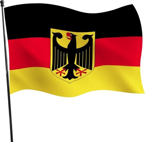 Miniatura 3 de YongFoto Bandera de águila de Alemania de 1 x 1.5 pies, bandera alemana para celebraciones al aire libre, hogar, jardín, porche, fiesta, banderas