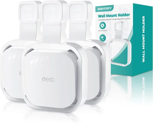 Miniatura 8 de Soporte de montaje en pared para eero 7 router Mesh Wi-Fi System – Sin cables desordenados, soporte de pared para extensor eero 7, soporte