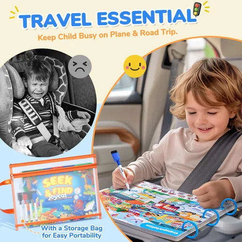 Miniatura 3 de Libros de juegos JoyCat Seek & Find - Actividad de aprendizaje preescolar para niños pequeños y niños de 3 a 5 años, juguetes de actividades