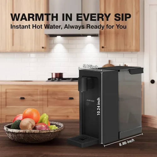 Miniatura 5 de AIRHOP Dispensador de Agua Caliente Instantáneo, Dispensador de Agua de Encimera de Calentamiento Rápido con Seguros para Niños, Dispensador de 5
