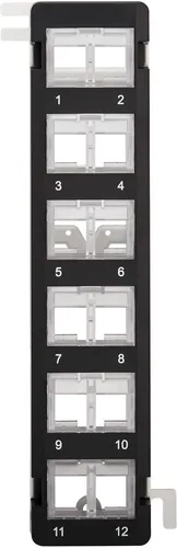 Miniatura 3 de Tripp Lite Panel de conexiones de montaje en pared de 12 puertos para conectores Keystone UTP, puertos giratorios giratorios, instalación vertical u