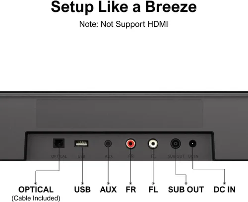 Miniatura 9 de ULTIMEA Barra de sonido de 7.1 canales con subwoofer, sistema de sonido envolvente virtual para TV, barra de sonido para Smart TV con 4 altavoces
