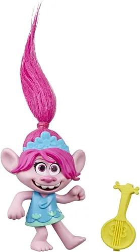 Miniatura 2 de DreamWorks Trolls World Tour Poppy, muñeca coleccionable con accesorio de ukelele, figura de juguete inspirada en la película Trolls World Tour (n/a)