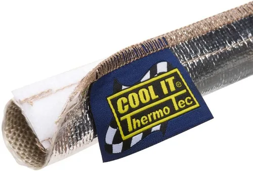 Miniatura 3 de Thermo-Tec 14030 Express Sleeve Aluminized Hose and Wire Protection, 3' x 1/2"- 1" I.D. , Plata