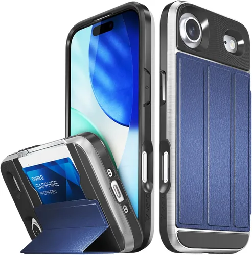 Miniatura 66 de VENA vCommute Funda tipo cartera compatible con Apple iPhone 14 (15.5 cm), funda de cuero con tapa plegable, tarjetero con función de soporte