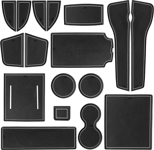 Miniatura 7 de Accesorios para Honda Civic 2022 2023 2024 2025 2026 11ª Generación Sedán Inserto de Portavasos Forro de Consola Central Alfombrillas de Ranuras