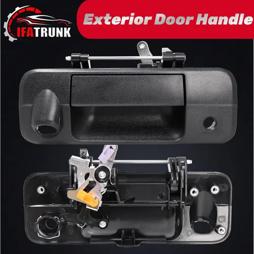 Miniatura 7 de Manija de compuerta trasera para Toyota Tundra 2007 2008 2009 2010 2011 2012 2013, con orificio para cámara de respaldo y orificio de cerradura que