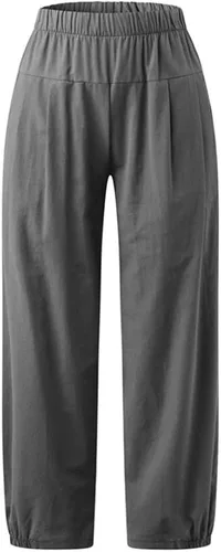 Miniatura 4 de Womens Capri Yoga Pants Wide Leg Loose Comfy Lounge Cropped Capris with Pockets