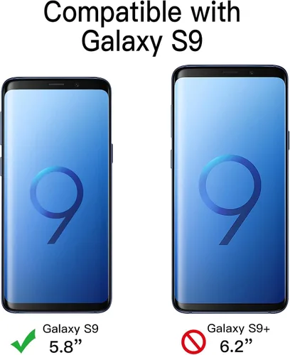 Miniatura 155 de NGB - Funda de teléfono diseñada para Samsung Galaxy S9+ Plus, morado/azul, con purpurina líquida para mujeres y niñas, con protector de pantalla
