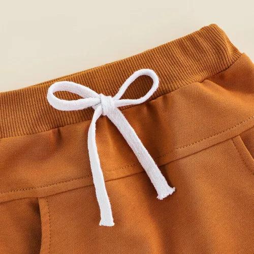 Miniatura 5 de Mubineo Pantalones deportivos básicos lisos para bebés, niños y niñas, cómodos pantalones de algodón con bolsillos