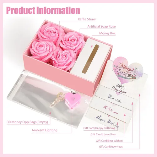 Miniatura 6 de Caja de dinero para tirar de regalo en efectivo, cajas de regalo para dinero en efectivo en cumpleaños, Navidad, graduación, día de la madre