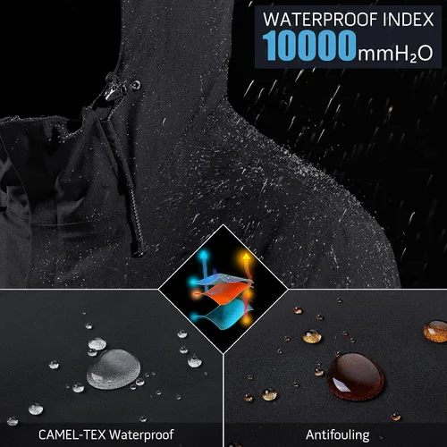 Miniatura 2 de CAMEL CROWN Men's Ski Jacket 3 in 1 Waterproof Winter Jacket Snow Jacket Windproof Hooded with Inner Warm Fleece Coat